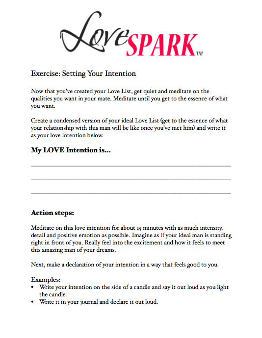 Setting Your Intention